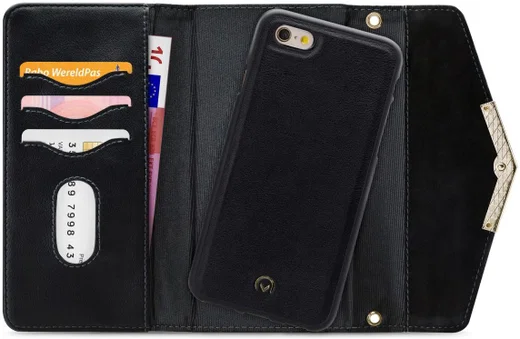 Mobilize Velvet Clutch iPhone SE 2020/2022 / 8 / 7 Hoesje Deep Black afbeelding 1