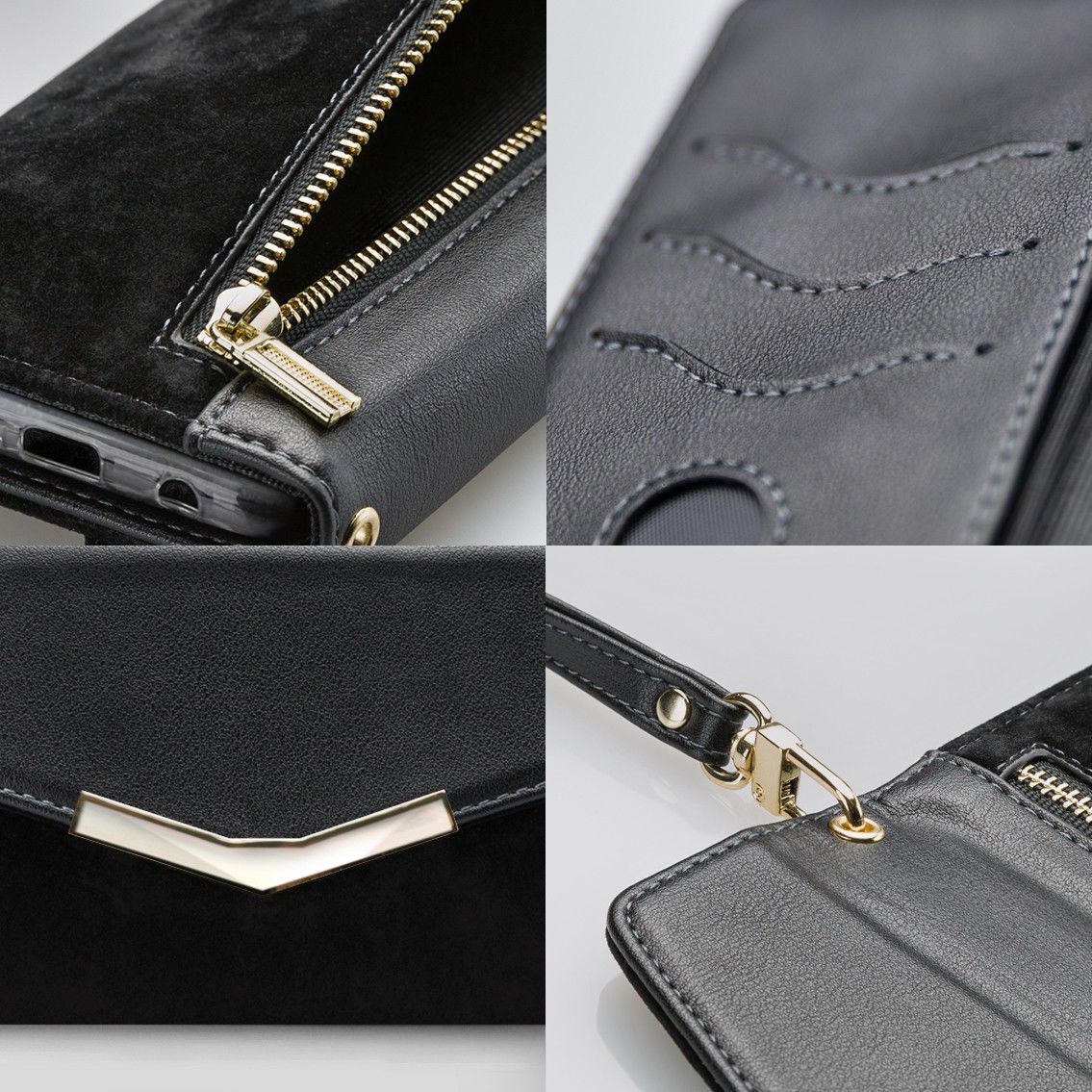 Mobilize Velvet Clutch iPhone SE 2020/2022 / 8 / 7 Hoesje Deep Black afbeelding 8
