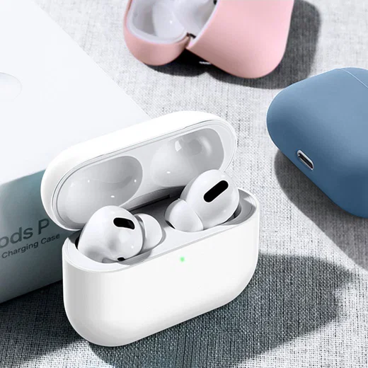 Apple AirPods Pro Ultradun Siliconen Hoesje Wit afbeelding 5