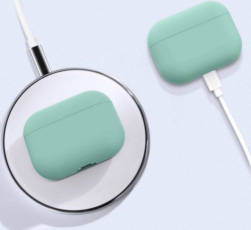 Apple AirPods Pro Ultradun Siliconen Hoesje Blauw/Groen afbeelding 6