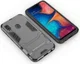 Samsung Galaxy A20e Hybride Hoesje met Standaard Grijs afbeelding 4