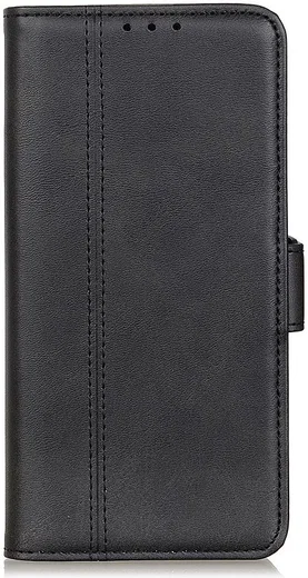 Samsung Galaxy A51 Book Case Wallet Hoesje Kunst Leer Zwart afbeelding 2