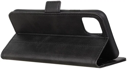 Samsung Galaxy A51 Book Case Wallet Hoesje Kunst Leer Zwart afbeelding 3