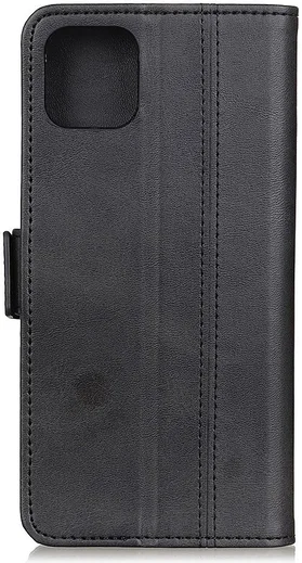Samsung Galaxy A51 Book Case Wallet Hoesje Kunst Leer Zwart afbeelding 4