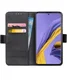 Samsung Galaxy A51 Book Case Wallet Hoesje Kunst Leer Zwart afbeelding 1