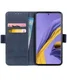 Samsung Galaxy A51 Book Case Wallet Hoesje Kunst Leer Blauw afbeelding 1