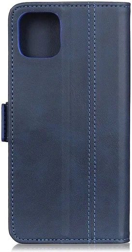 Samsung Galaxy A51 Book Case Wallet Hoesje Kunst Leer Blauw afbeelding 4