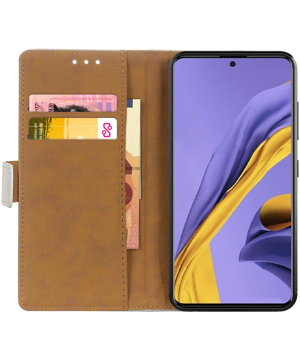 Samsung Galaxy A51 Book Case Hoesje Wallet met Print Cute Owls afbeelding 2