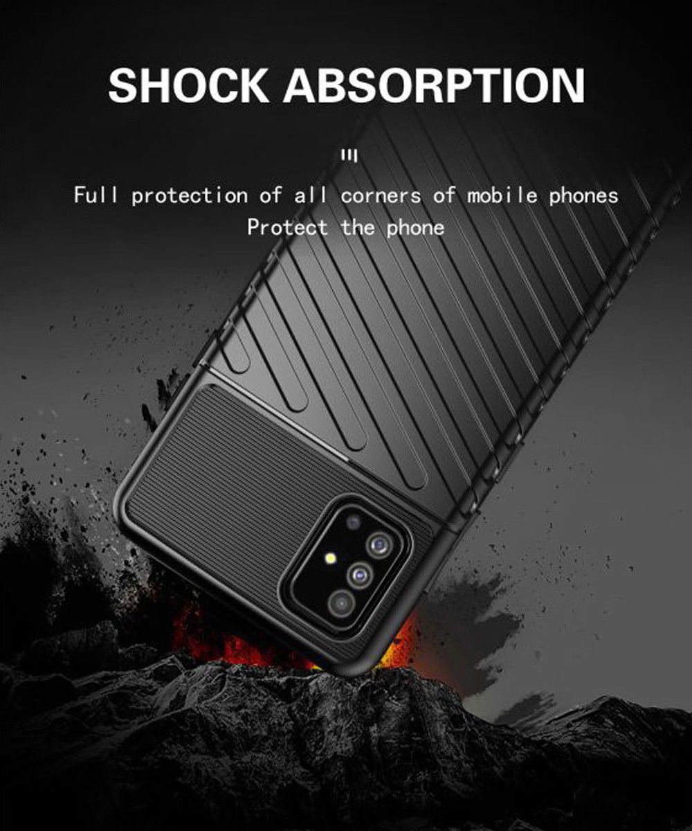 Samsung Galaxy A51 Hoesje TPU Thunder Design Zwart afbeelding 5