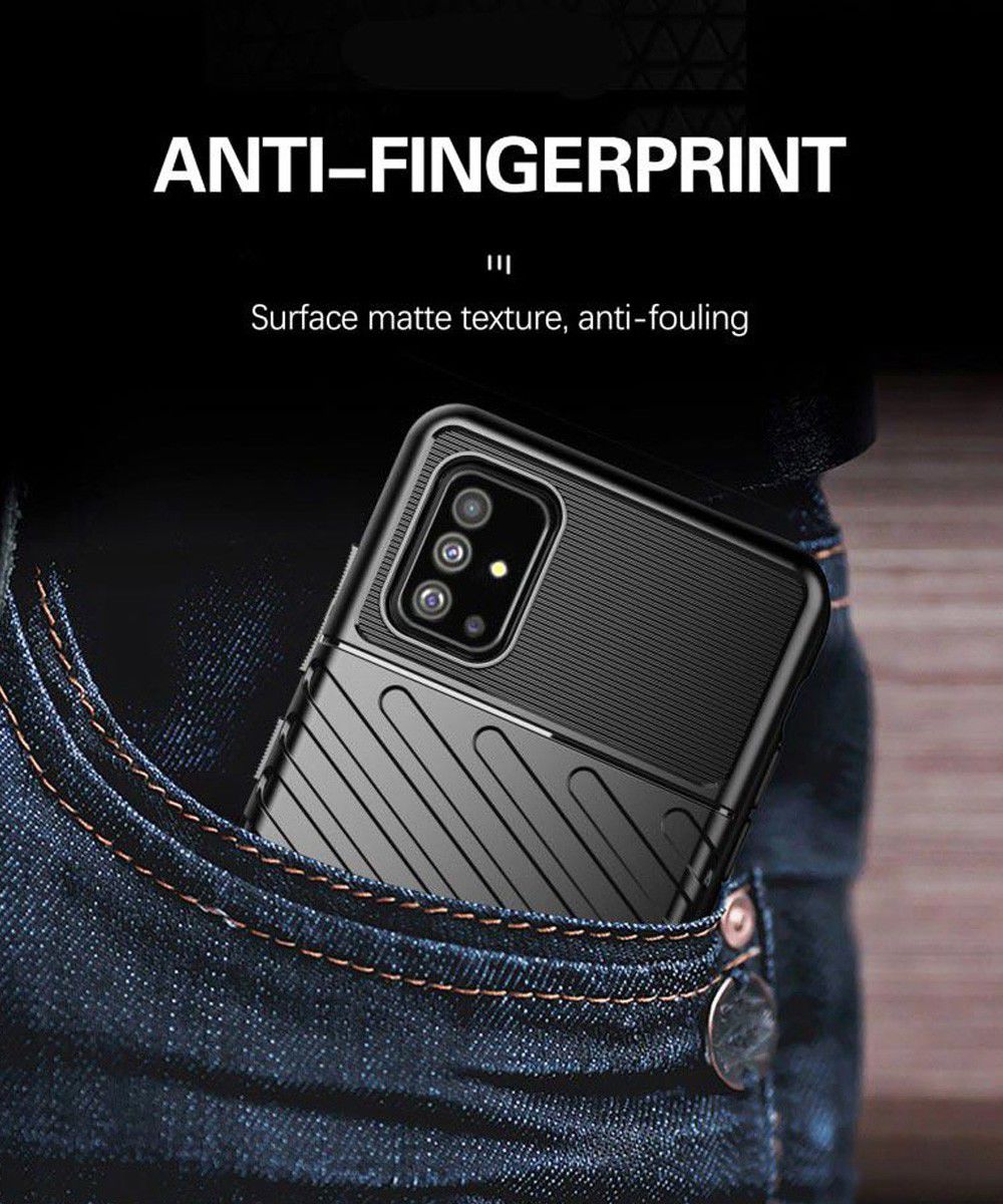 Samsung Galaxy A51 Hoesje TPU Thunder Design Zwart afbeelding 6