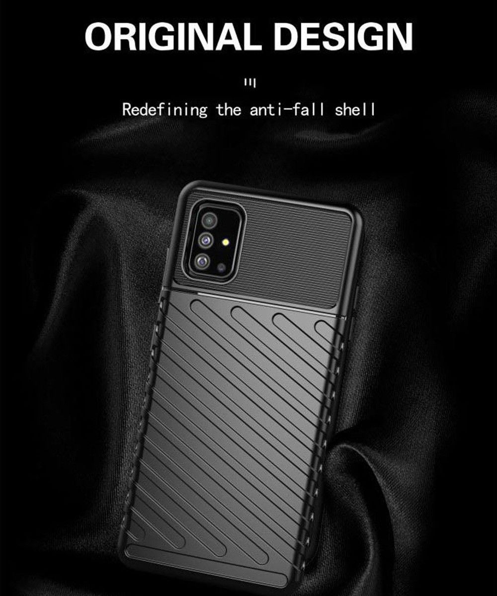 Samsung Galaxy A51 Hoesje TPU Thunder Design Zwart afbeelding 7
