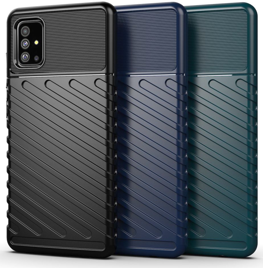 Samsung Galaxy A51 Hoesje TPU Thunder Design Zwart afbeelding 8