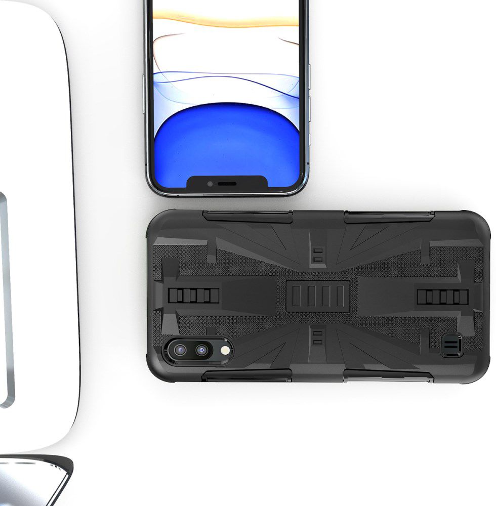 Samsung Galaxy A10 / M10 Modern Hybride Hoesje Zwart afbeelding 4
