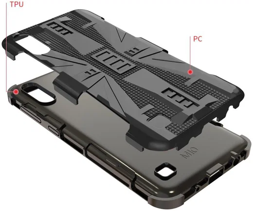 Samsung Galaxy A10 / M10 Modern Hybride Hoesje Zwart afbeelding 8