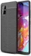 Samsung Galaxy A51 Hoesje TPU Leer Design Zwart afbeelding 1