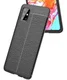 Samsung Galaxy A51 Hoesje TPU Leer Design Zwart afbeelding 2