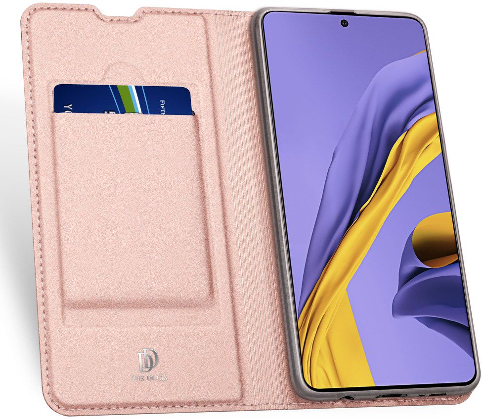 Dux Ducis Skin Pro Series Samsung Galaxy A51 Wallet Hoesje Roze afbeelding 1
