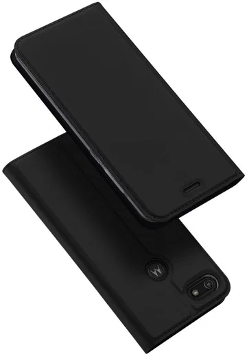 Dux Ducis Skin Pro Series Motorola Moto E6 Play Flip Hoesje Zwart afbeelding 5