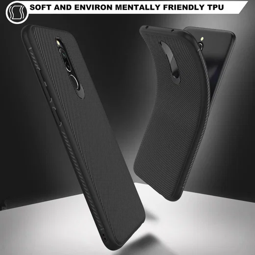Xiaomi Redmi 8 Twill Slim Texture Back Cover Zwart afbeelding 4