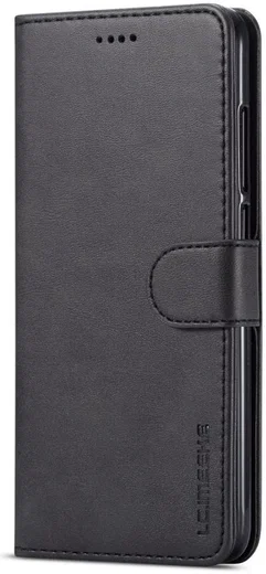 Xiaomi Redmi 8 PU Lederen Portemonnee Bookcase Hoesje Zwart afbeelding 4