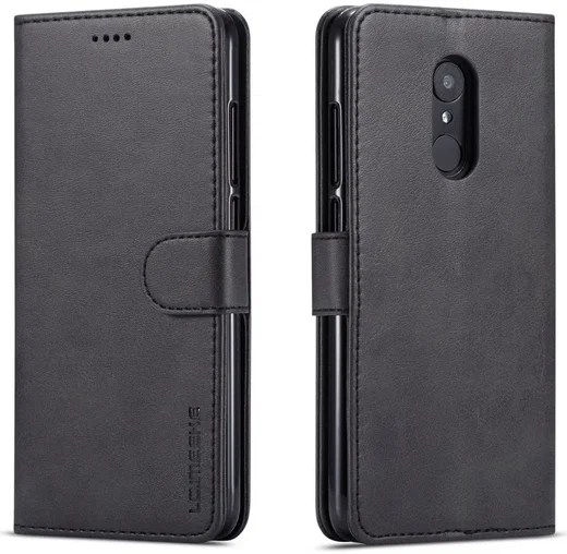 Xiaomi Redmi 8 PU Lederen Portemonnee Bookcase Hoesje Zwart afbeelding 2