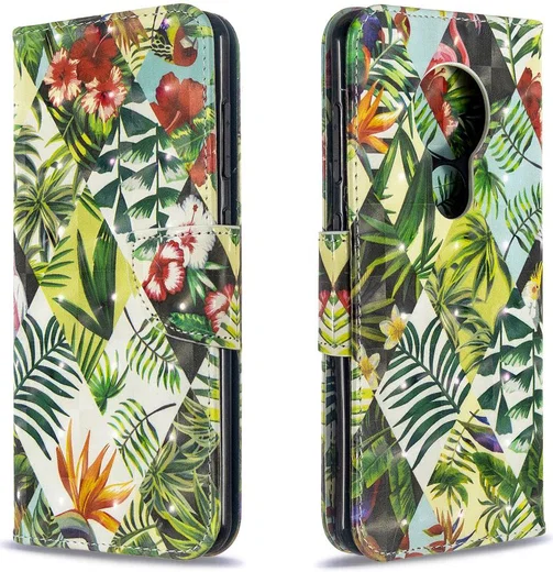 Nokia 6.2 / 7.2 Portemonnee Hoesje met Planten Print afbeelding 5