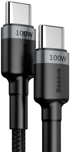 Baseus Cafule Series 100W PD2.0 Flash Charge USB-C Kabel 2m Grijs afbeelding 3