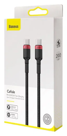 Baseus Cafule Series 100W PD2.0 Flash Charge USB-C Kabel 2m Rood afbeelding 7