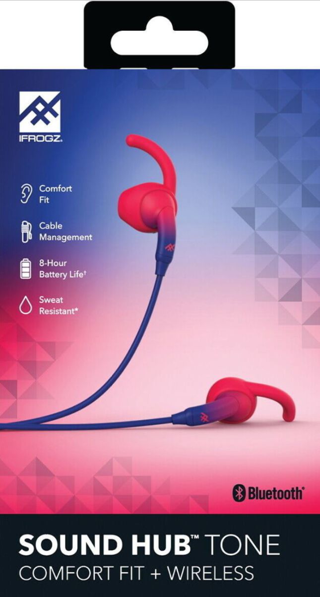 iFrogz Earbud Sound Hub Sync In-Ear Bluetooth Headset Rood/Blauw afbeelding 4