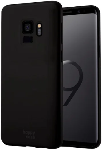 HappyCase Samsung Galaxy S9 Siliconen Back Cover Hoesje Zwart afbeelding 1