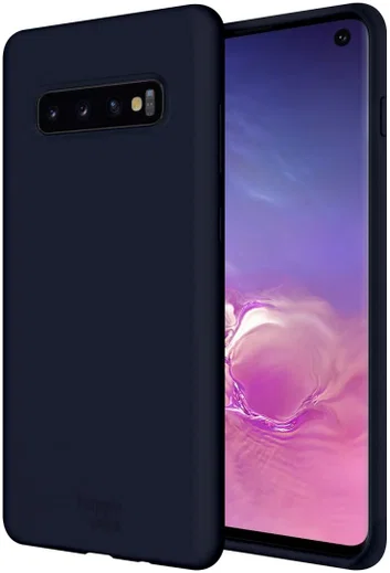 HappyCase Samsung Galaxy S10 Siliconen Back Cover Hoesje Donkerblauw afbeelding 1