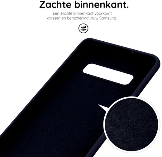 HappyCase Samsung Galaxy S10 Siliconen Back Cover Hoesje Donkerblauw afbeelding 6