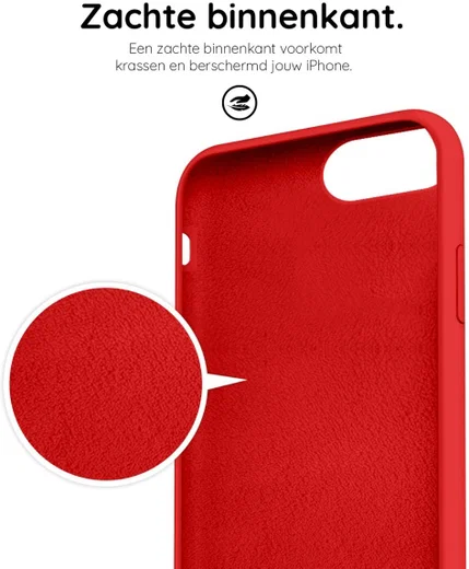 HappyCase Apple iPhone 7 / 8 Siliconen Back Cover Hoesje Rood afbeelding 7