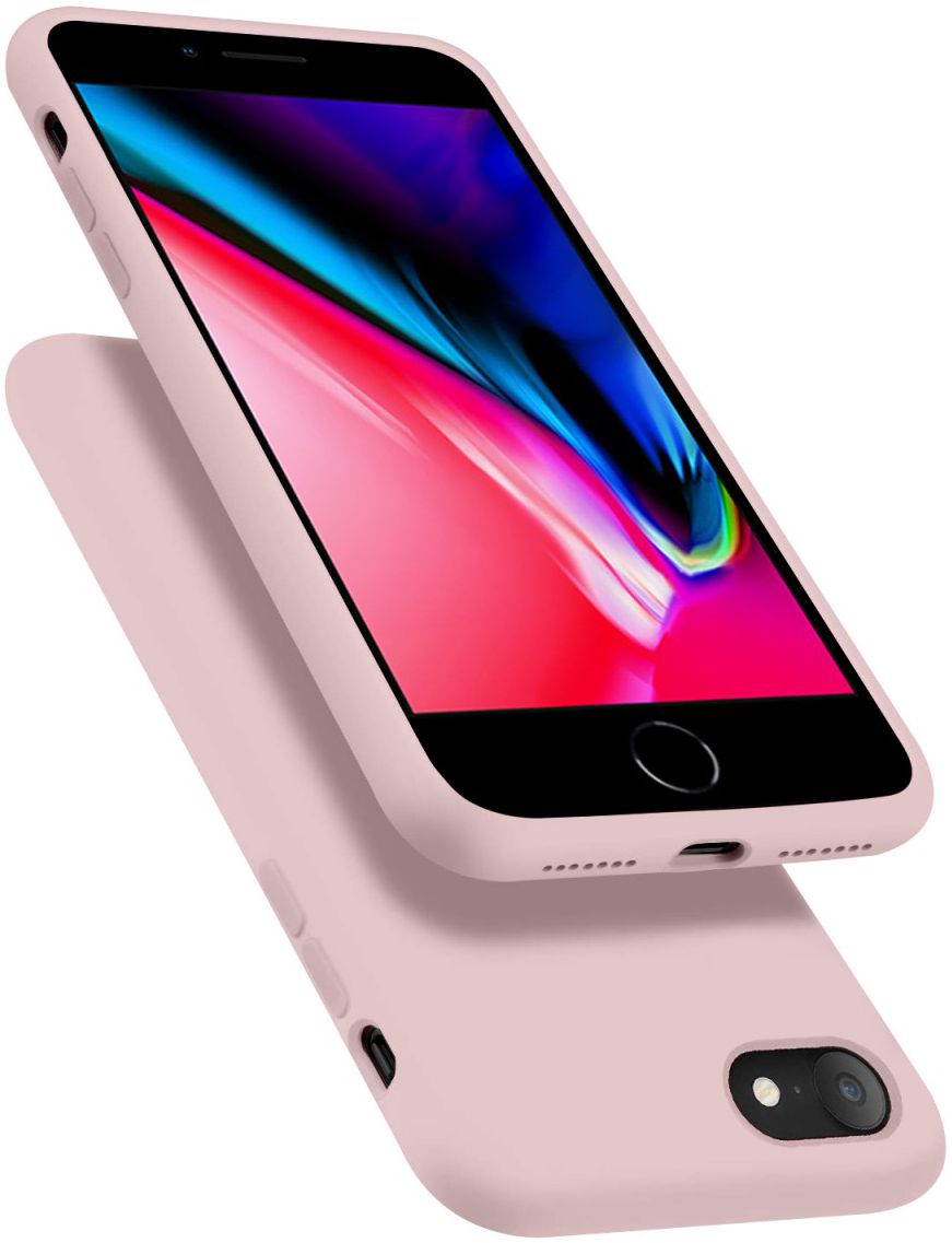 HappyCase Apple iPhone 7 / 8 Siliconen Back Cover Hoesje Roze afbeelding 2