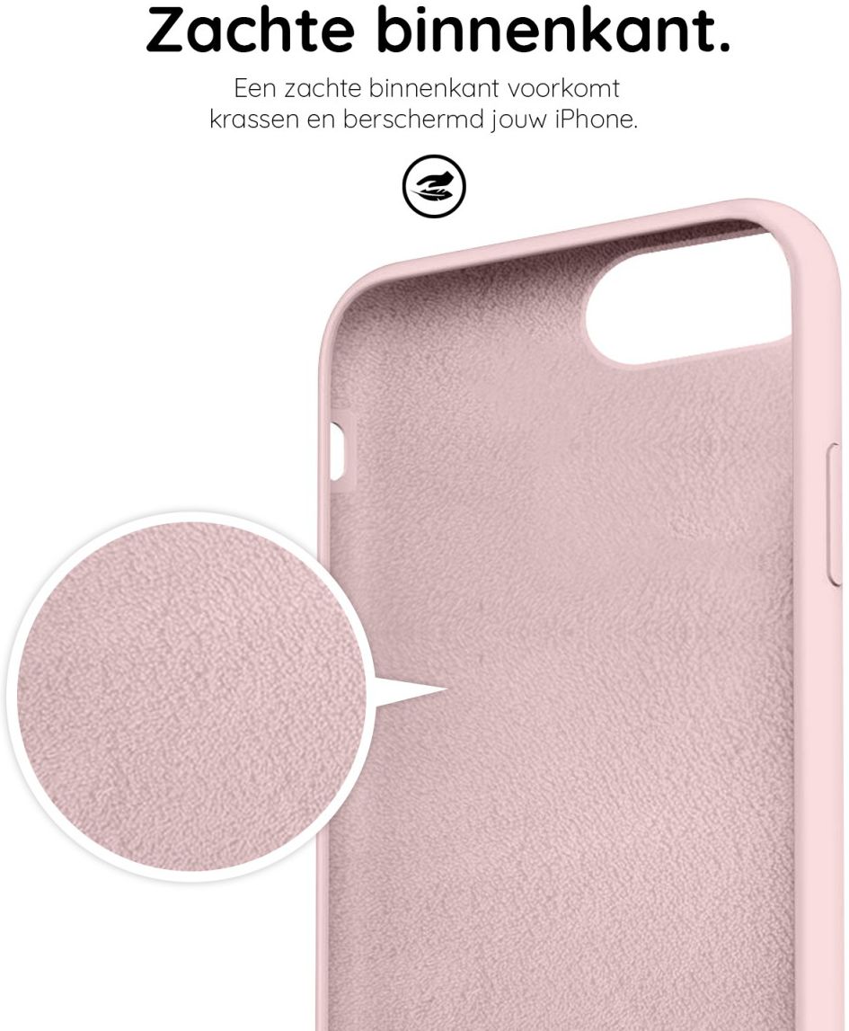 HappyCase Apple iPhone 7 / 8 Siliconen Back Cover Hoesje Roze afbeelding 10