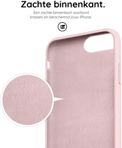 HappyCase Apple iPhone 7 / 8 Siliconen Back Cover Hoesje Roze afbeelding 10