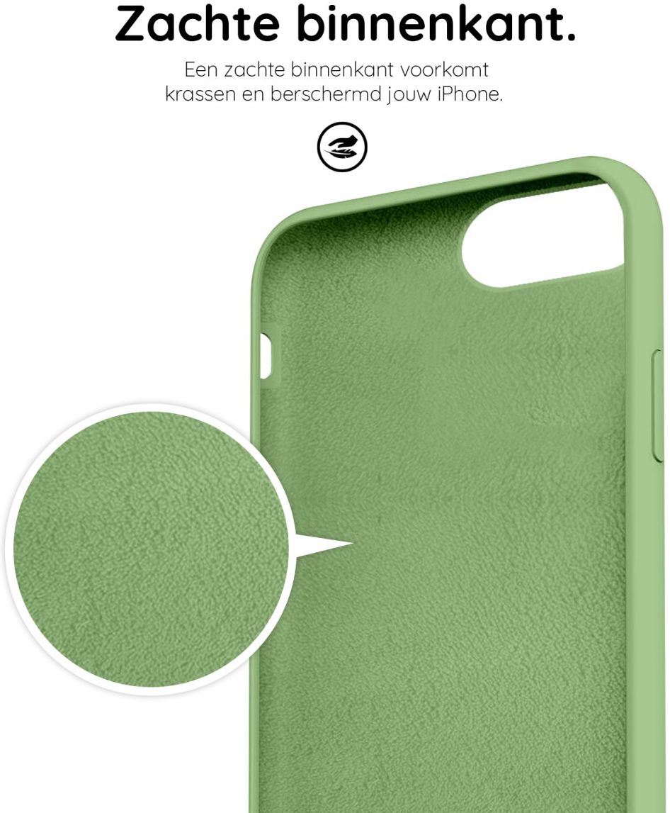 HappyCase Apple iPhone 7 / 8 Siliconen Back Cover Hoesje Mint Groen afbeelding 4