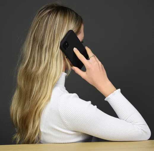 HappyCase Apple iPhone X(S) Siliconen Back Cover Hoesje Zwart afbeelding 4