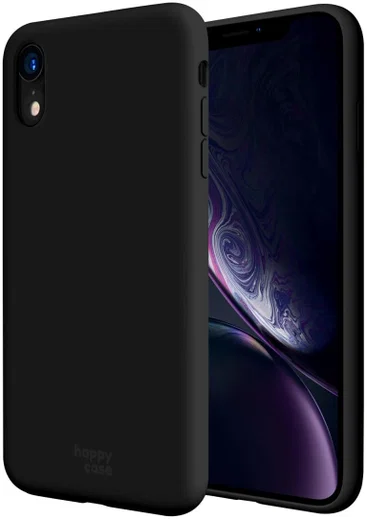 HappyCase Apple iPhone XR Hoesje Siliconen Back Cover Zwart afbeelding 1