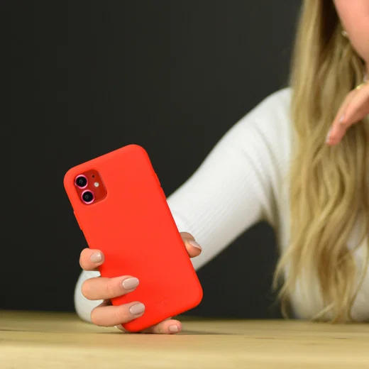 HappyCase Apple iPhone XR Hoesje Siliconen Back Cover Rood afbeelding 4
