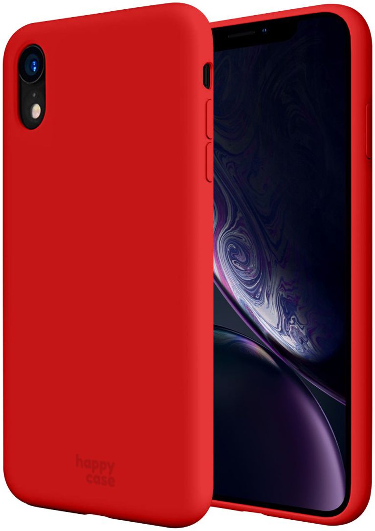 HappyCase Apple iPhone XR Hoesje Siliconen Back Cover Rood afbeelding 1