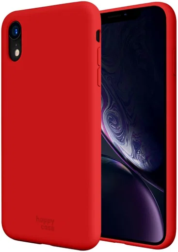 HappyCase Apple iPhone XR Hoesje Siliconen Back Cover Rood afbeelding 1