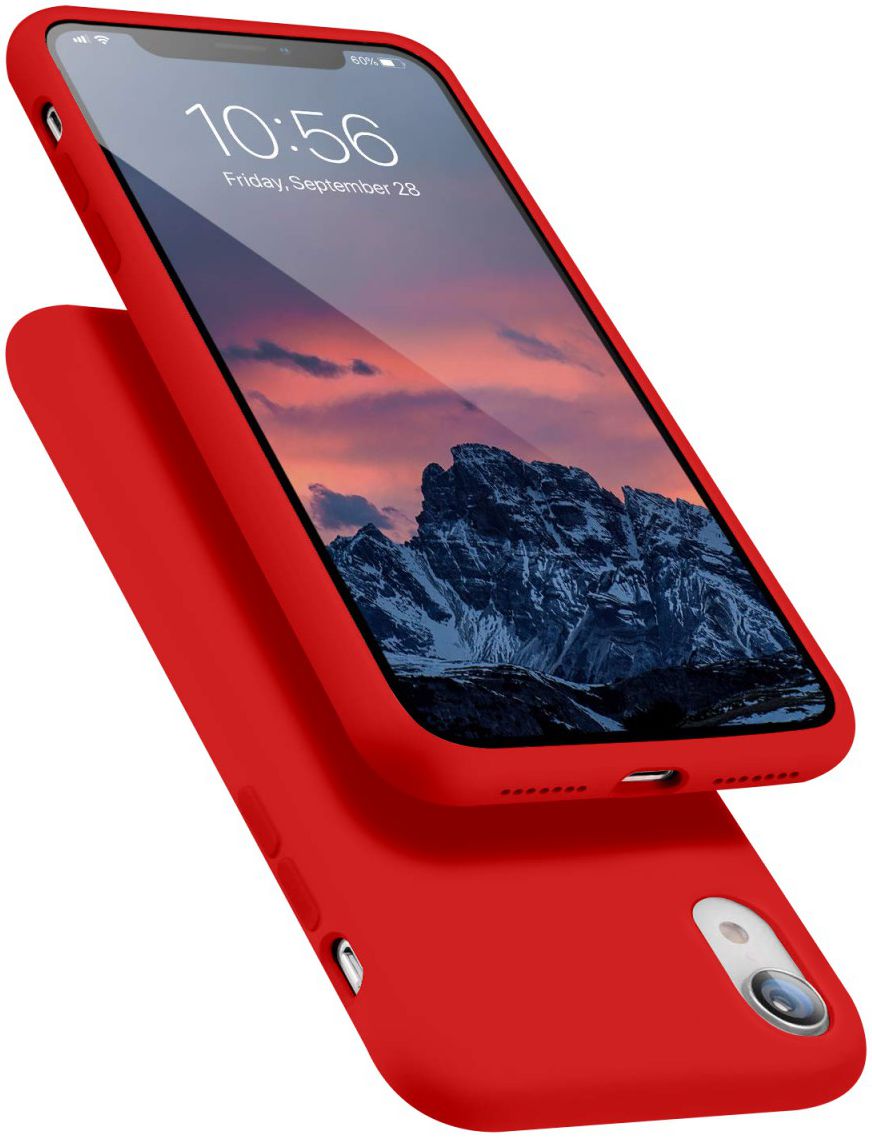 HappyCase Apple iPhone XR Hoesje Siliconen Back Cover Rood afbeelding 2
