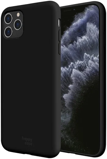 HappyCase Apple iPhone 11 Pro Siliconen Back Cover Hoesje Zwart afbeelding 1