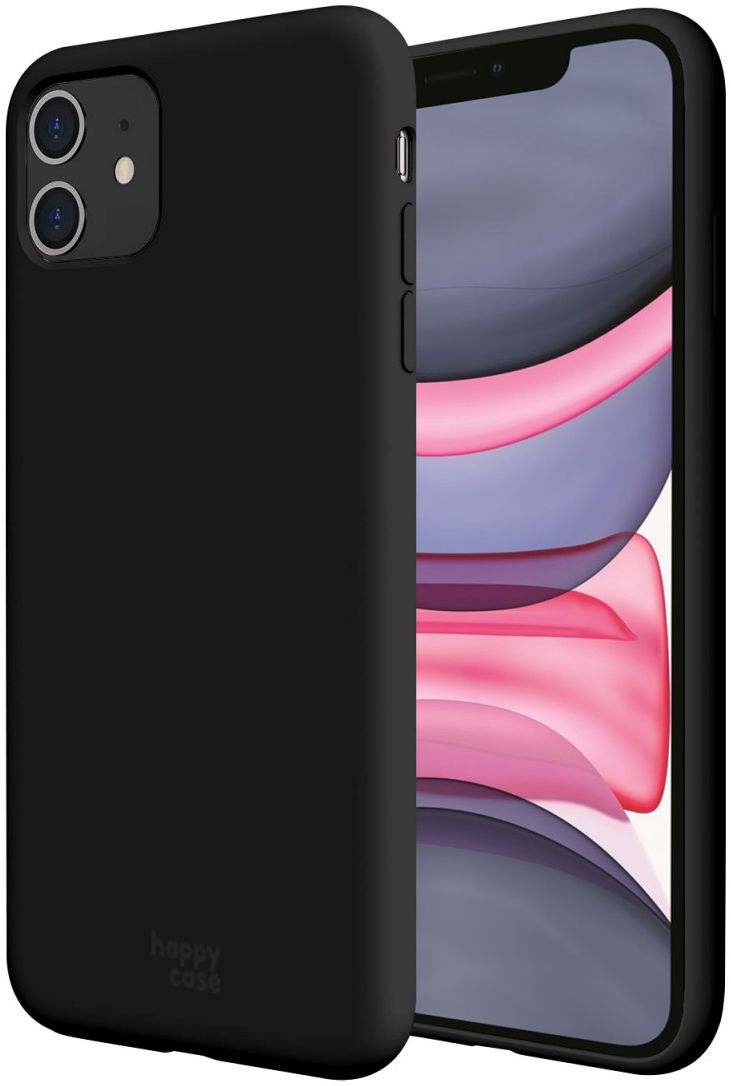 HappyCase Apple iPhone 11 Hoesje Siliconen Back Cover Zwart afbeelding 1