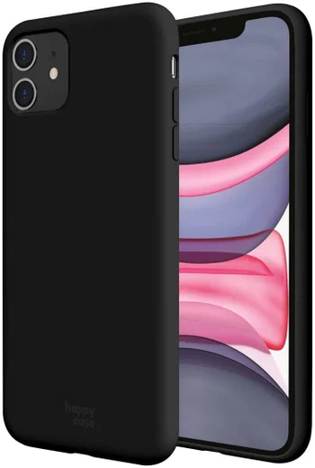 HappyCase Apple iPhone 11 Hoesje Siliconen Back Cover Zwart afbeelding 1