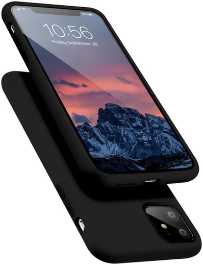 HappyCase Apple iPhone 11 Hoesje Siliconen Back Cover Zwart afbeelding 2