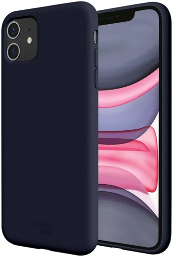 HappyCase Apple iPhone 11 Hoesje Siliconen Back Cover Donker Blauw afbeelding 1