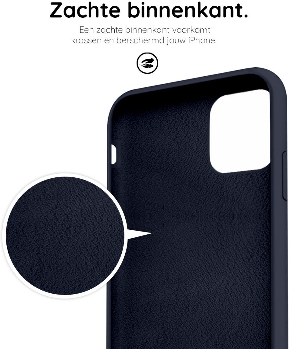 HappyCase Apple iPhone 11 Hoesje Siliconen Back Cover Donker Blauw afbeelding 6