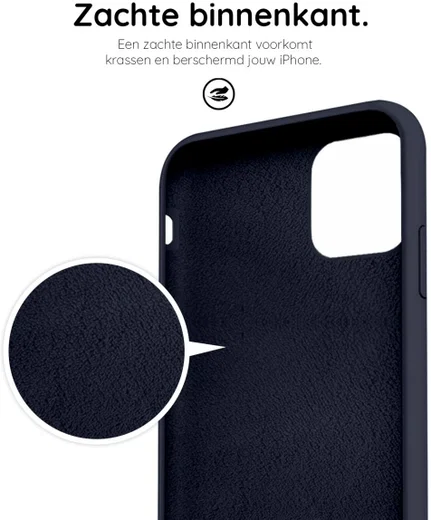 HappyCase Apple iPhone 11 Hoesje Siliconen Back Cover Donker Blauw afbeelding 6